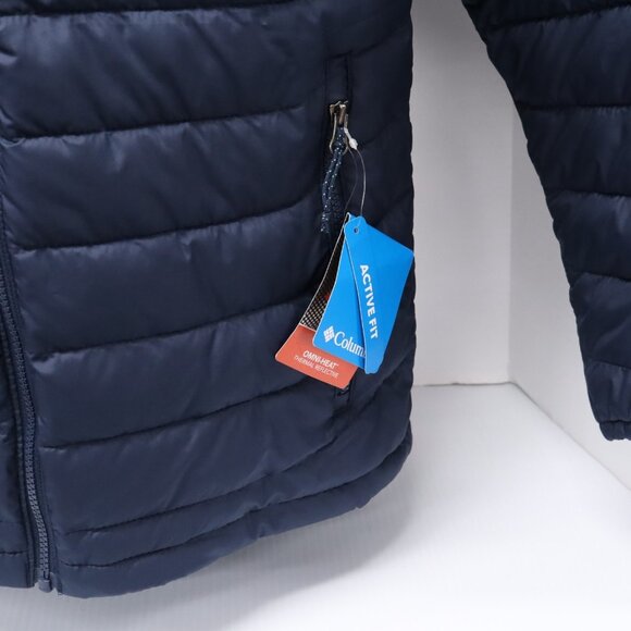 Columbia Mens POWDER LITE 2 Navy Blue Winter Jacket Omni-Heat Size Small NWT - Picture 4 of 13